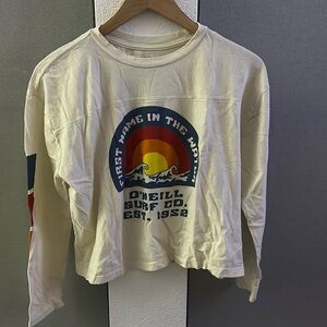 O'Neill womens White Graphic Long Sleeve Shirt